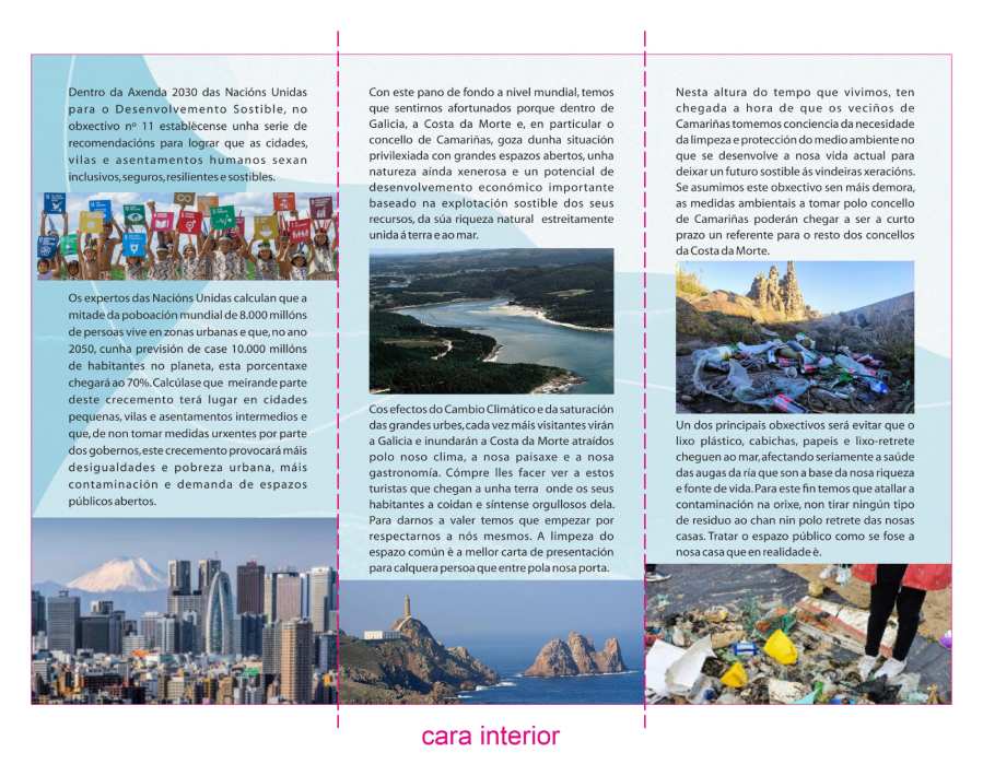 Tríptico a perla da limpeza ambiental camariñas